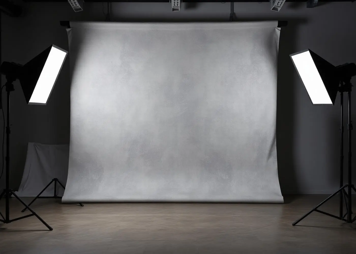 Set fotografico editoriale con fondale dipinto
